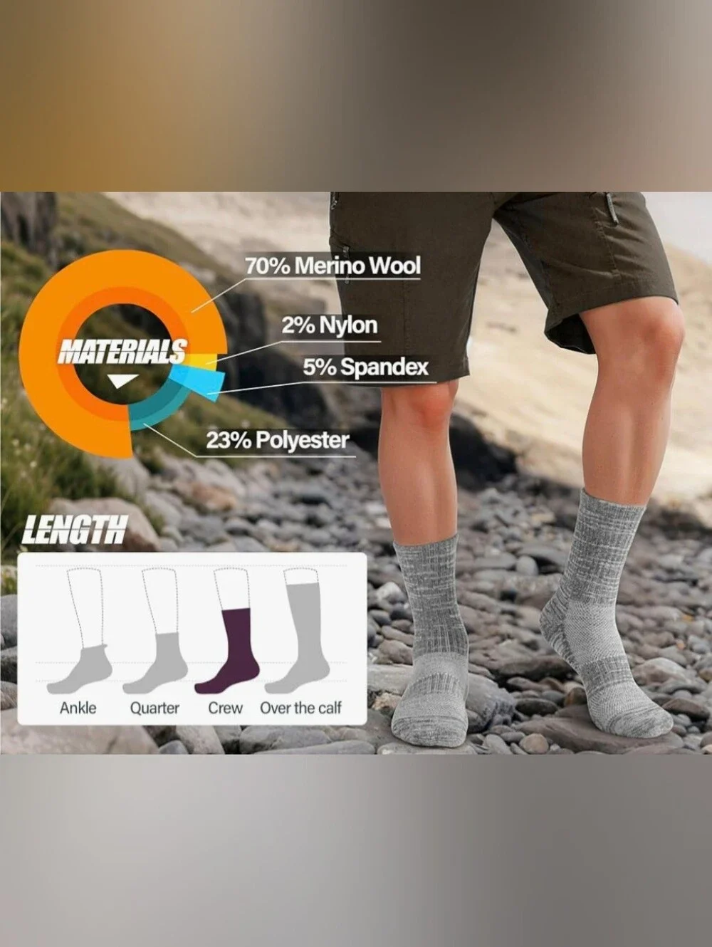 Merino Wool Blend Women's 2pk of Sport Socks